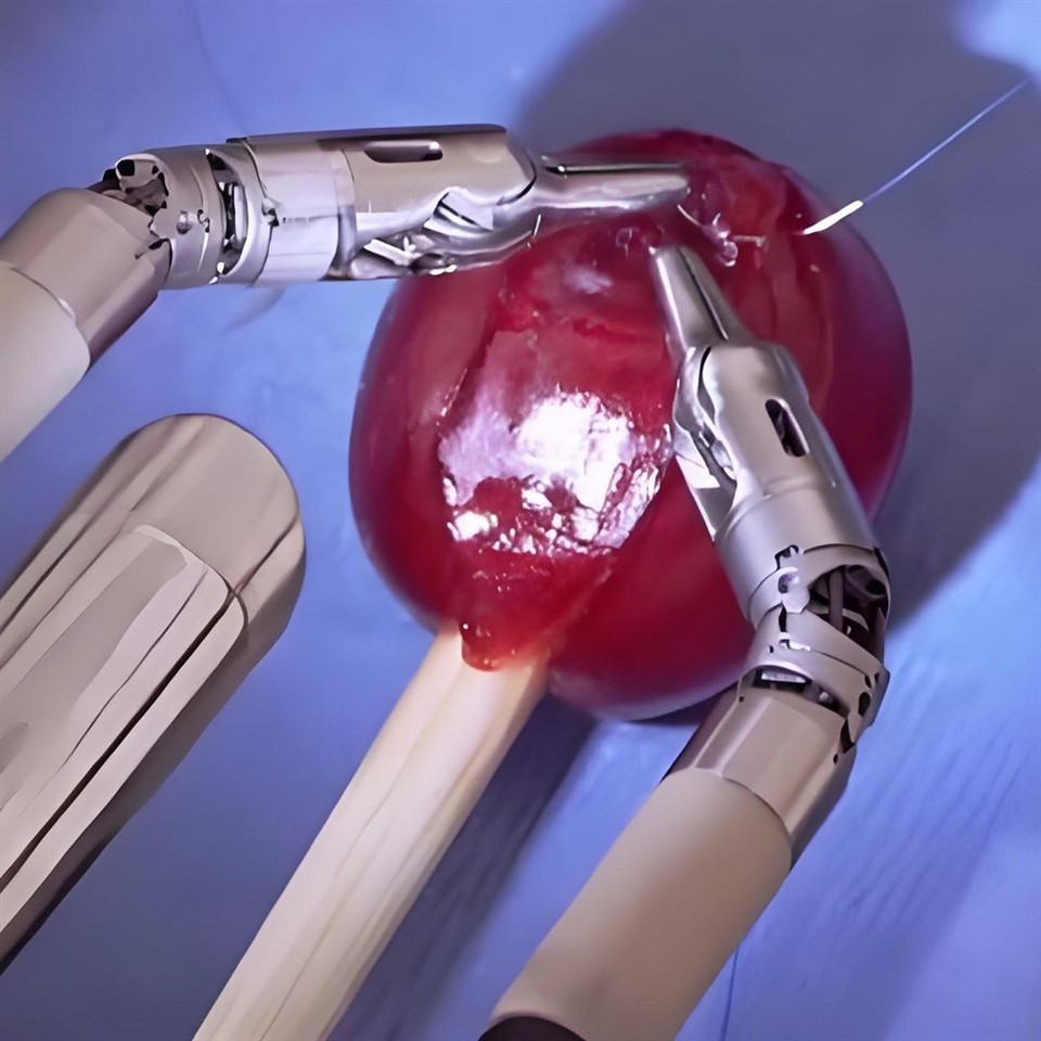 Краен ефектор на минимално инвазивен хирургически инструмент